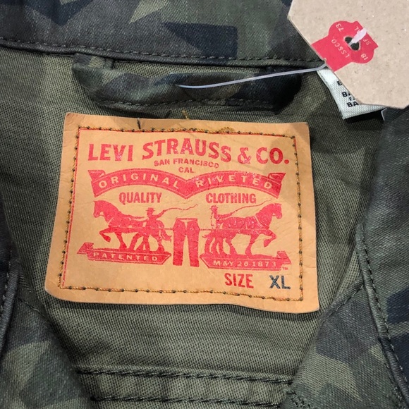 Levi’s Trucker Jacket Rare Camouflage Military - Picture 6 of 10